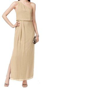 Adrianna Papell jeweled one shoulder chiffon gown